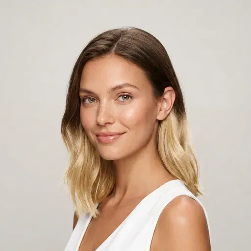Same model with Blonde Ombré hair