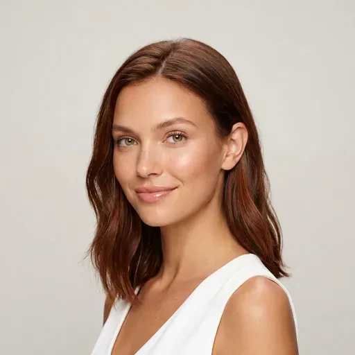 Same model with Chestnut Brown hair