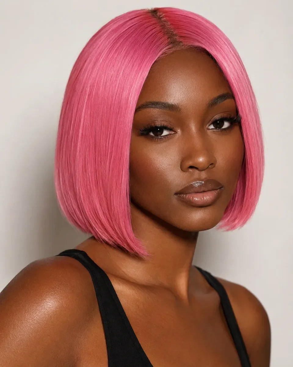 Bubblegum pink hair color example