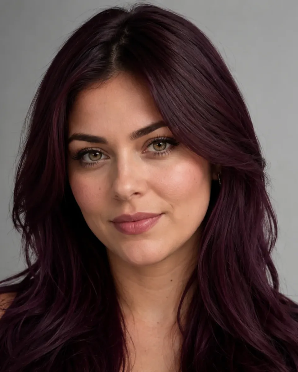 Burgundy hair color example