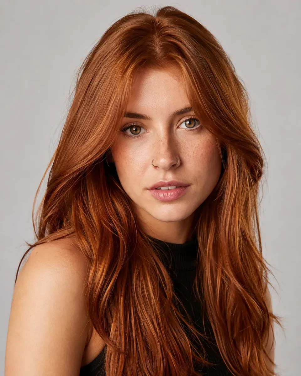 Copper hair color example
