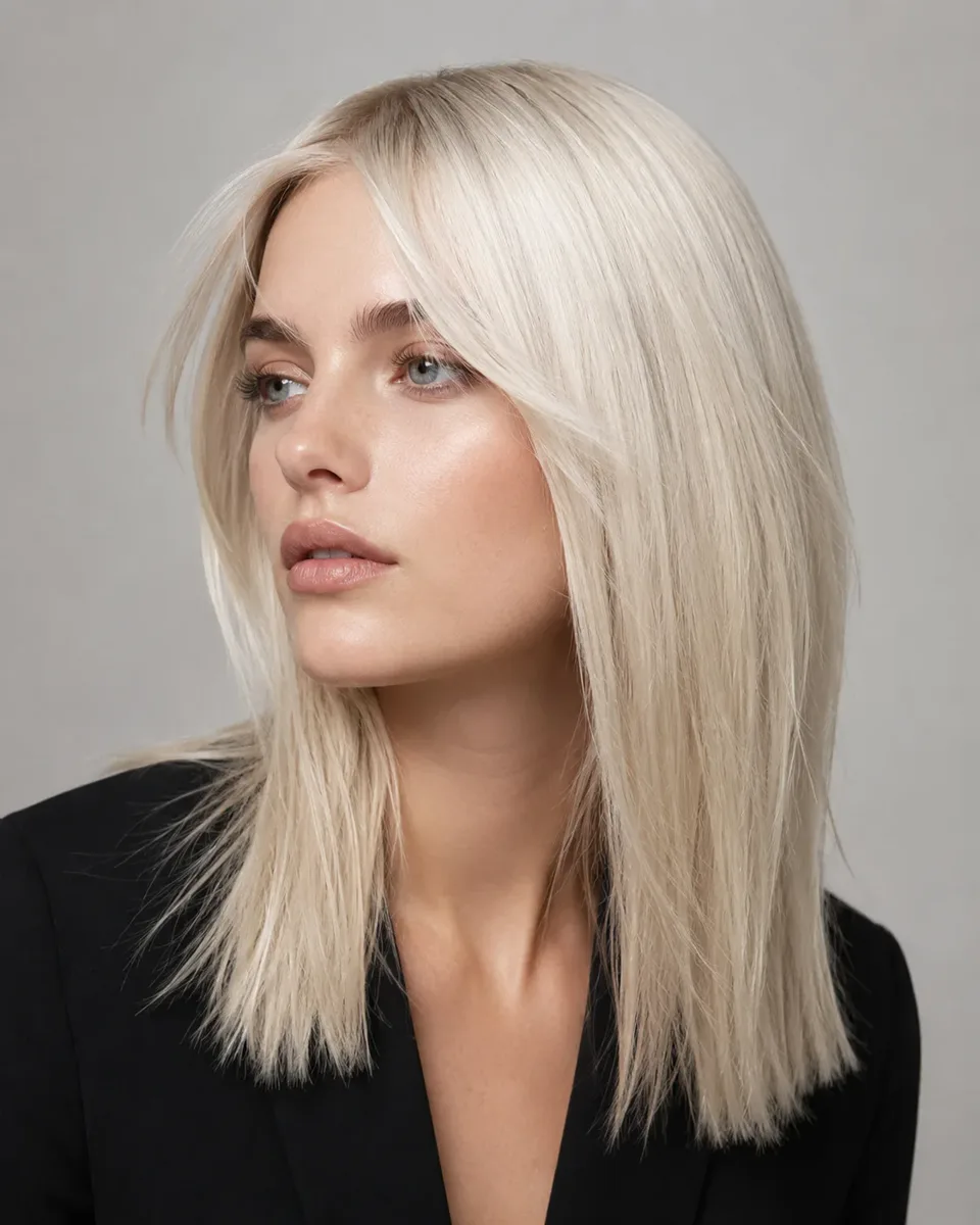Platinum blonde hair color example